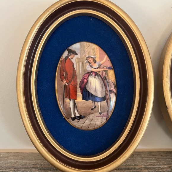 Vintage Rococo Style Framed Art Set - Picture 2 of 5